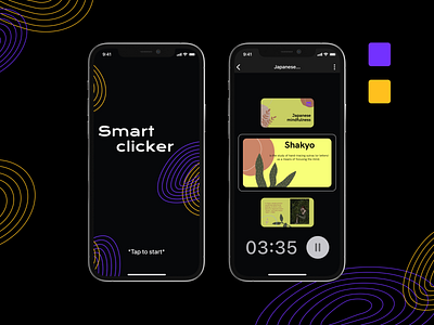 Smart Clicker | Mobile App app application mobile mobile app modern purple technology ui ux