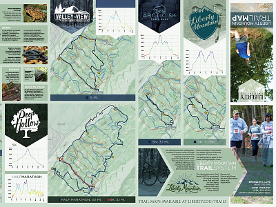 Trail Map Brochure brochure cartography gps liberty logos map mountain run running