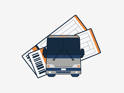 Bus Tickets Icon bus icon illustration map ticket transportation travel