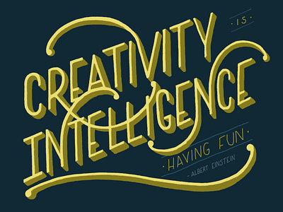 Creativity Quote creativity einstein hand drawn handlettering letters quote typography