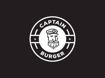 Captain Burger - Berlin berlin burger captain fol germany hamburger kreuzberg logo man monogram sign