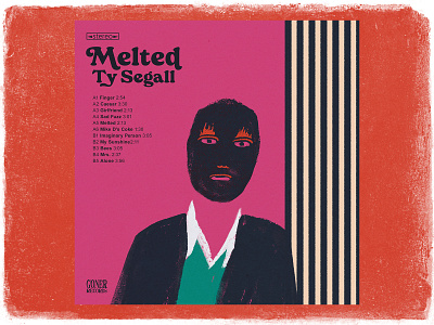 Melted (reimagined) album cover alternative artwork garage rock graphic design illustration music pop art reimagined retro rock ty segall vintage visual design