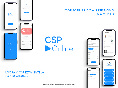 CSP Online aplication app banner branding design escola graphic design logo motion graphics ui