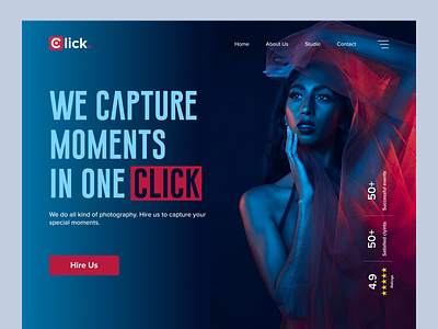 Click - UI Design for A Photography Service Company Website