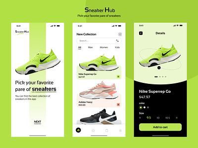 Sneaker Hub - Retail app UI Design for Sneakers