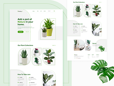 Planting - UI Design for Indoor Plant Store design ecommerce figma green landing page nature plant planting trees ui ui design website