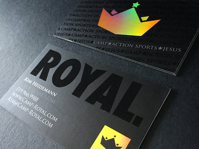 Royal Business Card action sports black and gold black on black business card camp crown foil spot uv