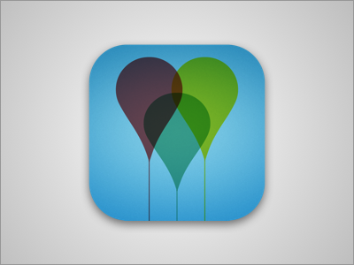 App Icon app balloons icon location map pins