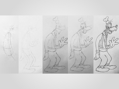 Hand drawn Goofy disney goofy hand drawn paper pencil sketch vector