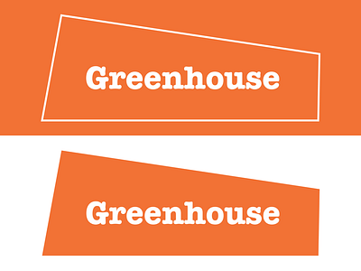 Logo design for a kids club greenhouse kids logo orange shapes