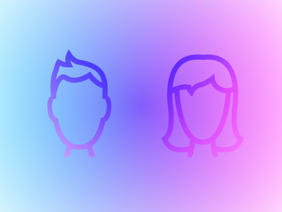 Boy & Girl blue boy female gender girl icons male man pink sketch woman