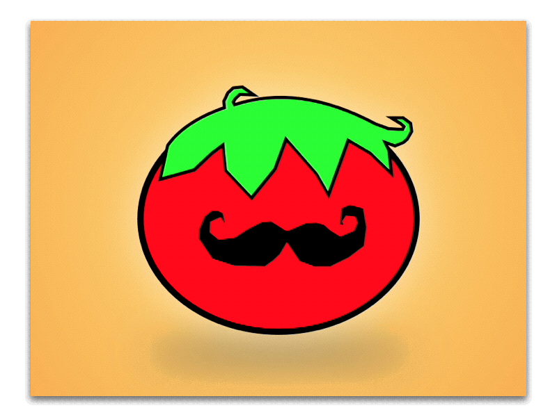 Mustache animation hop italian jump mustache principle sketch tomato