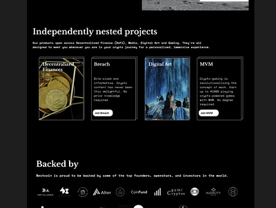 Nestcoin landing page replication app clean design logo ui