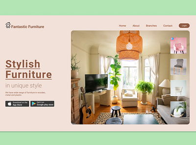 Fantastic Furniture Landing Page Design UI design app design figma furniture site graphic design landing page ui