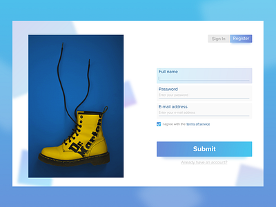 Sign Up Page - Daily UI Challenge #001 branding daily ui challenge dailyui dailyui 001 debut dr martens modal page register page sign in page sign up page ui ui ux design uidesign ux web