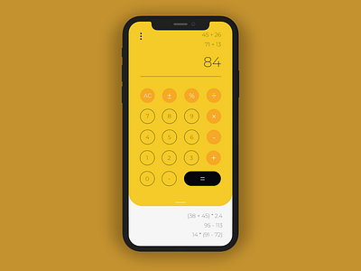 Minimalist iPhone Calculator - Daily UI Challenge #004