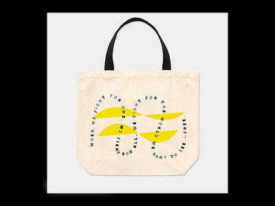 "for one, for all" tote