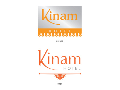 Kinam Hotel Logo Redesign branding design flat illustration logo typography vector