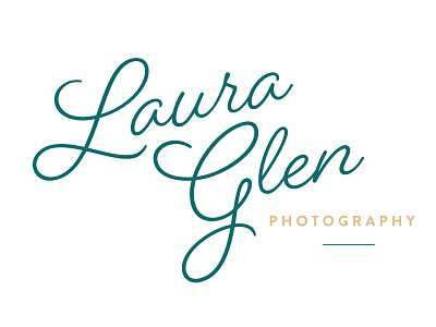 Laura Glen Photography Logo branding design flat logo small business typography vector