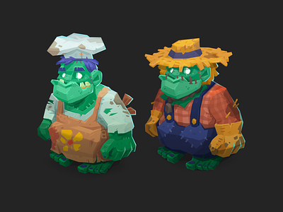 Zombie character character concept cook dead design farmer game haloween illustration skull ui zombie
