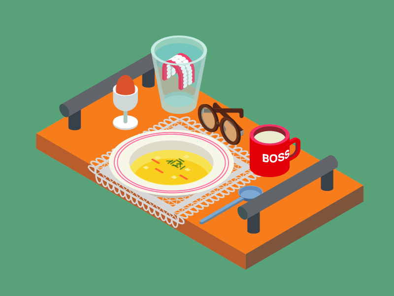 Grand Breakfast animation breakfast capped gums egg food gif glasses grand illustration soup
