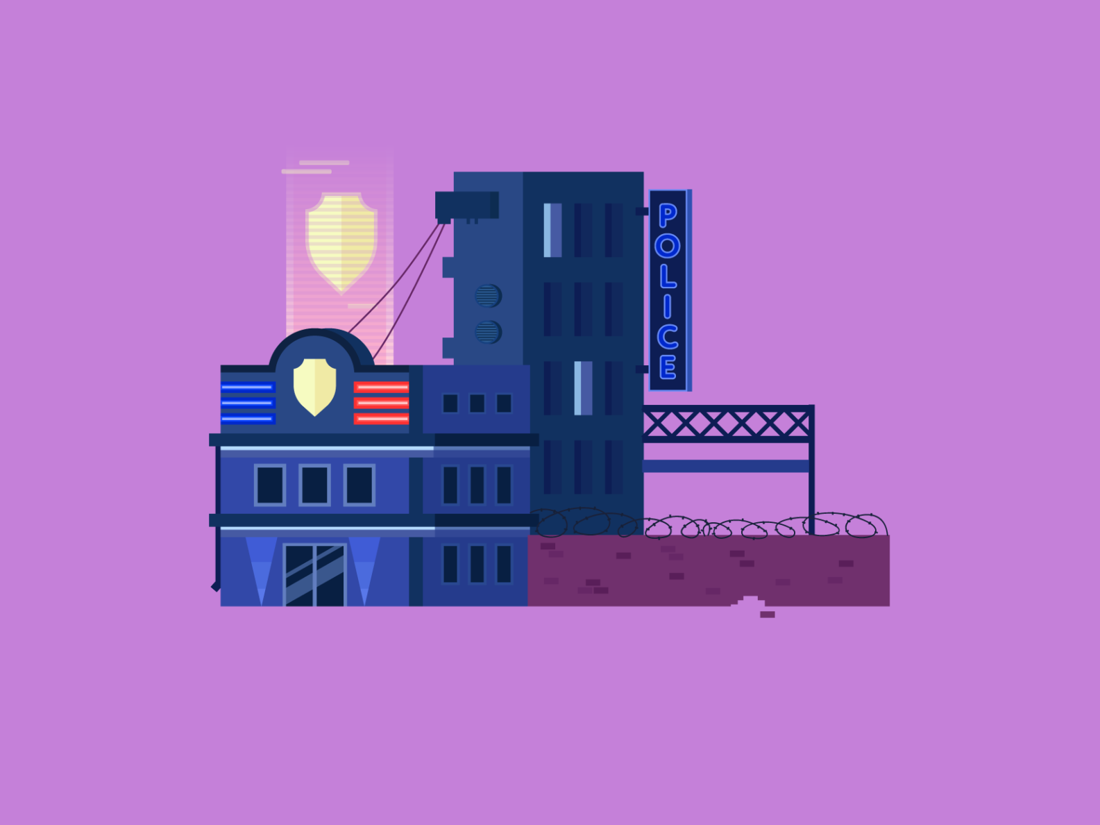 Cyberpunk police by Lena Khamidullina on Dribbble