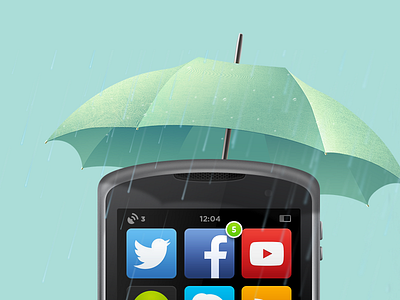 Wet smartphone.