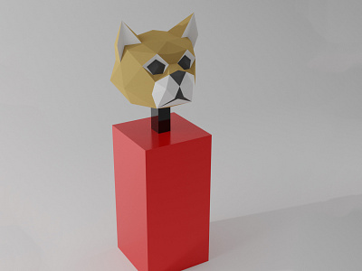 mascara de gato de papael 3d animation bajo design gato graphic design