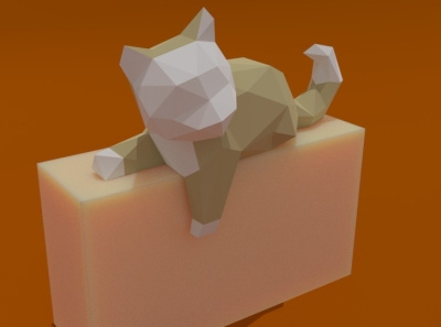 gato low poly