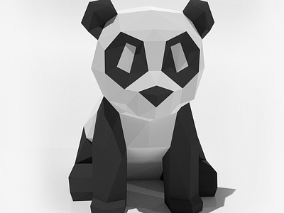 panda low poly