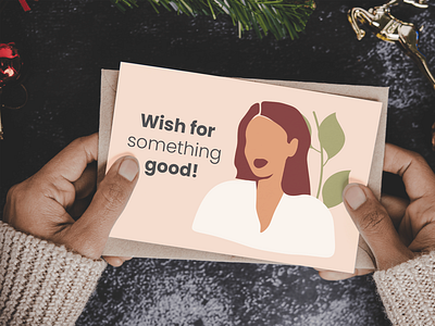 Wish for something good Card branding design graphic design illustration typography vector