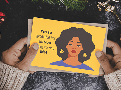 I’m so grateful Card branding design graphic design illustration typography vector