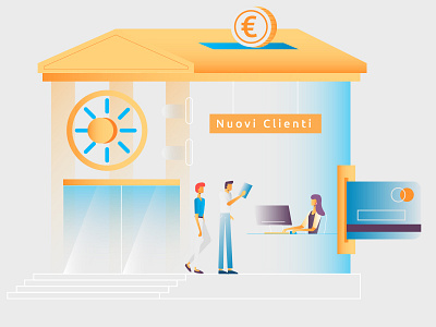 New Clients bank character design clients explainer video finances graphic design illustration motion design