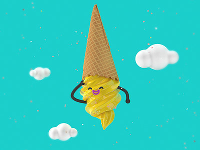 Ice Cream 3d art c4d character design cinema4d