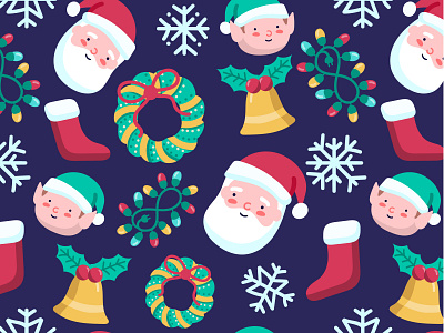 cute-hand-drawn-christmas-pattern-with-santa-claus inspirational t shirt design