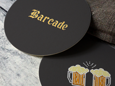 Barcade Branding arcade bar bar branding bar logo beer branding coaster coaster design hospitality logo menu design restaurant logo