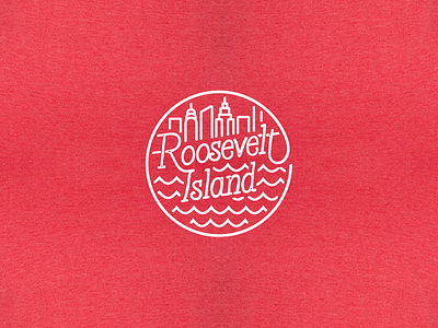 Roosevelt Island Badge Logo badge badge logo brand branding coaster design crest illustration line art logo logo design neighborhood nyc roosevelt island tshirt tshirt logo