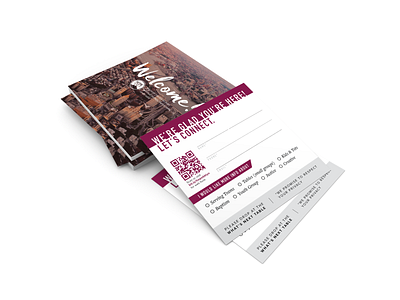 New Visitor Card church church branding church creative church design church flyer connect card flyer print design visitor card welcome card