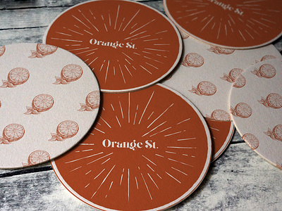 Orange St. Cocktail Bar Logo bar bar branding bar logo coaster design cocktail cocktail bar manhattan martini menu old fashioned restaurant restaurant branding restaurant logo speakeasy