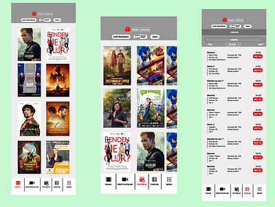 Cinema App design figma graphic design ui ux