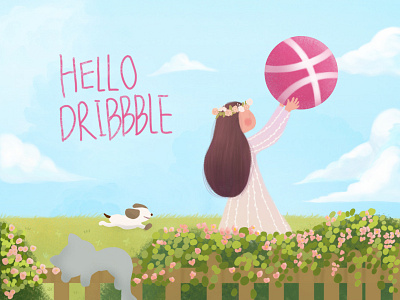 Hello Dribbble illustrations