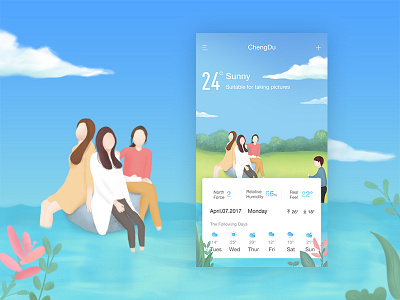 Daily UI - Weather illustrations ui
