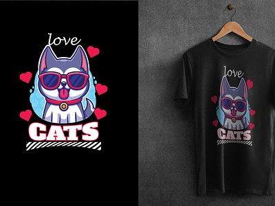 Cat T-shirt Design black t-shirt design branding design graphic design graphics design illustration t-shirt t-shirt design tshirt design