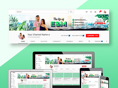 YouTube Banner for Couple Channel banner banners branding channel art couple couple banner couple channel art couple youtube banner creative design youtube
