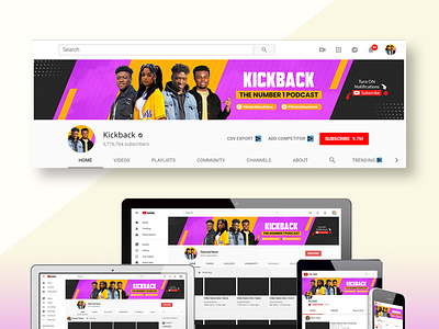 Podcast Channel YouTube Banner banner channel art creative design graphic design podcast podcast banner podcast channel art youtub channel art youtube