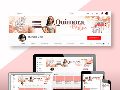 Girly YouTube Banner Design banner banners channel art creative youtube