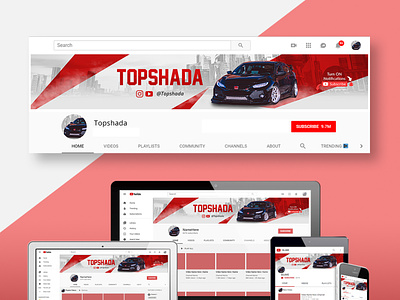 Car Channel YouTube Banner banner banners channel art creative design youtube