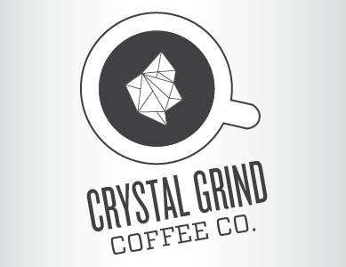 Crystal Grind Coffee Co. branding coffee crystal identity logo