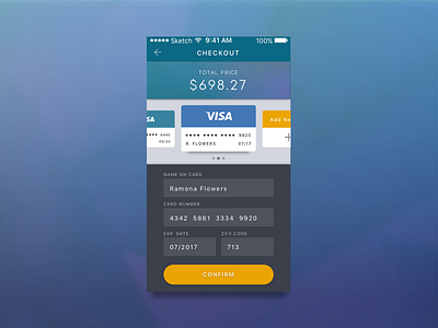 Daily UI Challenge: Checkout 002 app checkout daily ui challenge dailyui ios mobile