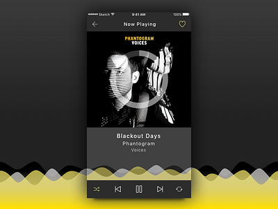 Daily UI Challenge: Music Player 009 app daily ui challenge dailyui mobile music player waves